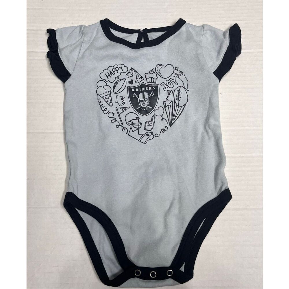 NFL Raiders Bodysuit Girls Size 6/9 Months
